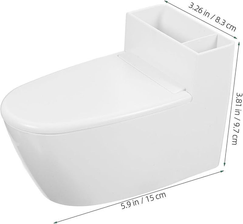 Creative Ceramic Toilet Shape Wall Mounted Ashtray With Lid And Adhesive Sticker - Image 2